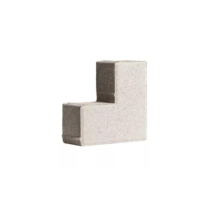 Тротуарная плитка 342 механический завод Уголок 200x200x80мм Белый