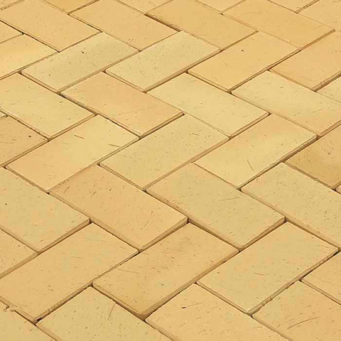 Клинкерная брусчатка Lode Sahara желтая шероxоватая, 200x100x47 мм