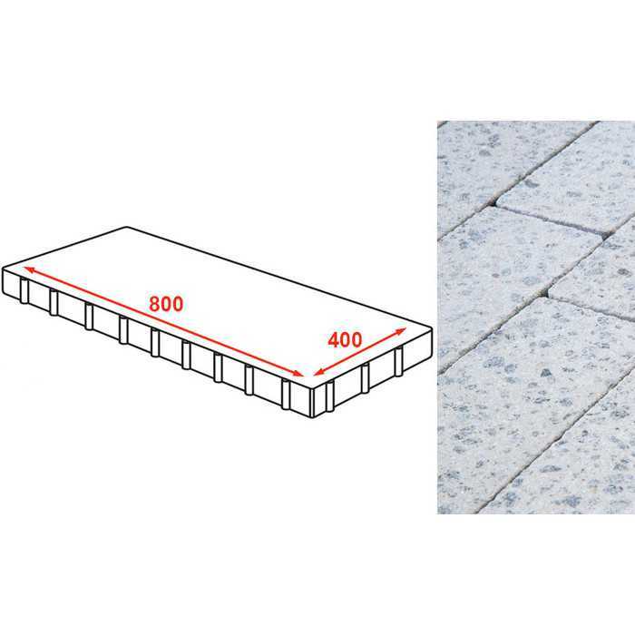Плита тротуарная Готика Granite FINERRO, Мансуровский 800x400x80 мм