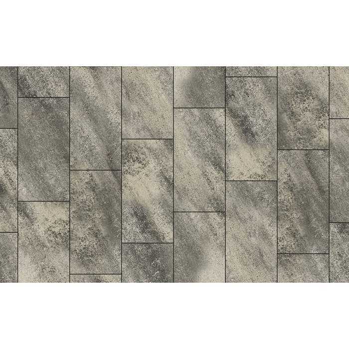 Плитка тротуарная Прямоугольник (Ла-Линия) Б.10.П.8 Листопад гладкий Антрацит, 300x150x80 мм